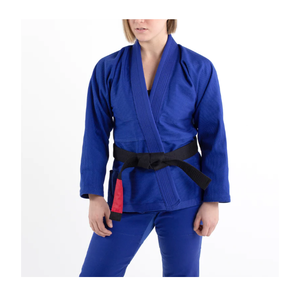 Uniforme de artes marciales para adultos Unisex de Jiu Jitsu brasileño azul de alta calidad patrones elegantes para aprendices profesionales tipo Judo - Product Image 2