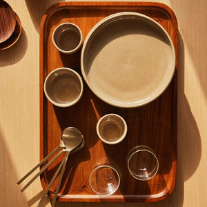 Handcrafted Elegant Eco-Friendly Wooden Food Serving Tray <b>Disposable</b> Natural Wood <b>Platter</b> - Product Image 4