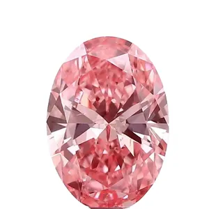 Lab Grown CVD 1ct 2ct Oval Brilliant Cut Intense Pink Diamond Price Per Carat For Jewelry Making.