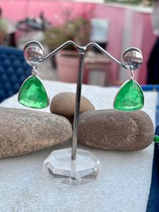 Peridot Crystal 925 <b>Sterling</b> <b>Silver</b> <b>Dangle</b> <b>Earring</b> Gemstone Peridot <b>Silver</b> <b>Earring</b> Women <b>Earring</b> Peridot Jewelry - Product Image 3