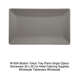 ถาดอาหาร M1934 Boston Tokyo สีเทาด้าน วัสดุสโตนแวร์ ขนาด 30 x 20 ซม. อุปกรณ์จัดเลี้ยงโรงแรม ขายส่งภาชนะบนโต๊ะอาหาร - Product Image 2