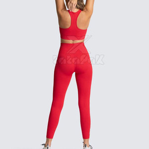 Conjunto de Yoga para Mujer, Último Modelo, Color Sólido, Transpirable, Cintura Elástica, Alta Calidad, Colores Personalizables, Tallas Variadas, Directo de Fábrica OEM - Product Image 4