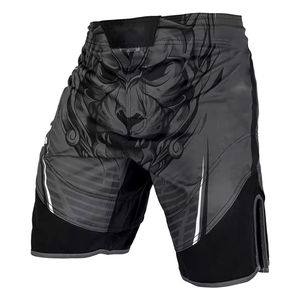 Arrivées en gros de shorts de MMA pour hommes, shorts de Muay Thai respirants et dernier design imprimés de logo personnalisé avec des techniques lavées - Product Image 5