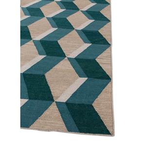 พรมขนสัตว์ทอมือลายเรขาคณิตสีเบจและสีน้ำตาลทรงสี่เหลี่ยมผืนผ้า รุ่น Alhambra สำหรับบ้าน ห้องนั่งเล่น หรือห้องนอน-รุ่น ADWL-13128 - Product Image 4