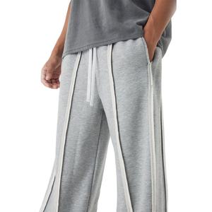 Wholesale OEM Service Men's Winter Casual Sweatpants-Eco-Friendly 100% Cotton Canvas Fleece Thickness <b>Elastic</b> Waist <b>Lace</b>-Up - Product Image 4