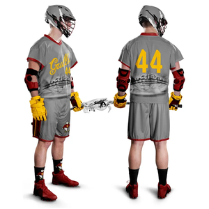 Este uniforme de lacrosse al por mayor es producido con sublimación de alta calidad y materiales duraderos por un fabricante OEM. - Product Image 3