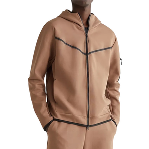 Vêtements de sport légers à fermeture éclair sur mesure survêtements en polaire pour hommes avec poche sur les manches survêtements respirants du fabricant - Product Image 1