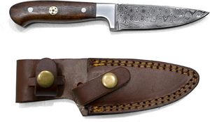 มีดเชฟเหล็กดามัสกัสแฮนด์เมดพร้อมปลอกหนังมีดทำอาหารแบบคมบริการ OEM คุณภาพระดับพรีเมียมงานตามสั่ง - Product Image 2