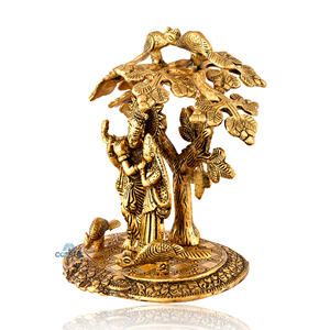 Radha Krishna <b>Statue</b> <b>Gold</b>-Plated Metal Welding Technique Tableware for Home Decoration & Gifting Brings Peace and Serenity - Product Image 5