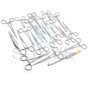 Meilleure qualité 90 pièces canine Spay Pack Instruments chirurgicaux vétérinaires par SUAVE INSTRUMENTS SURGICAUX - Product Image 1