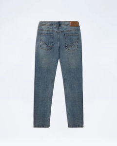 Jeans de mezclilla azules vintage 2026 para hombre, estilo casual urbano, corte recto, a la moda, del fabricante líder, para verano, color liso, ligeros y medianos. - Product Image 3