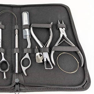 Professional Stainless Steel Hair <b>Extension</b> Tool Kit with Pliers Micro <b>Beads</b> Loop Needle Salon Grade Hair Installation Set - Product Image 5