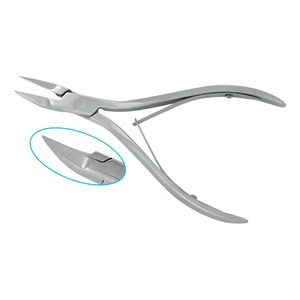 Lame incurvée poussoir à cuticules matériau en acier coupe-ongles incarnés pinces à ongles avec poignée imprimée pour orteils soin des ongles ressort de baril 81 - Product Image 4
