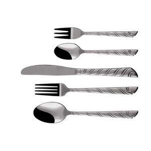 Cubiertos reutilizables para restaurante de diseño de oro rosa y plata para exteriores, juego de cubiertos de acero inoxidable, juego de cubiertos para bodas - Product Image 1