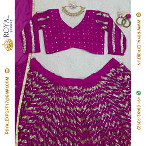 Nuevo diseñador Faux Georgette con hilo y secuencia Work Lehenga Choli Collection - Product Image 6
