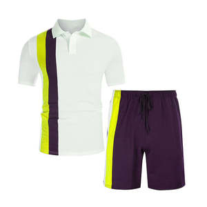 Moda hombre Casual verano Pantalones cortos conjuntos algodón manga corta Camiseta pantalones cortos Hombre gimnasio chándal conjunto - Product Image 5