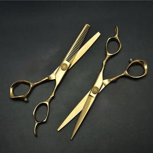 Ciseaux de barbier en or, ciseaux professionnels pour la coupe de cheveux, pour salon de coiffure et soins personnels - Product Image 5