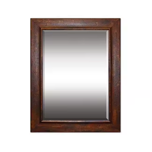 Espejo colgante de pared de madera maciza de primera calidad con acabado rústico para espejo tradicional moderno de Azora Industries - Product Image 6