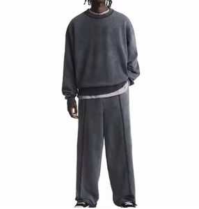 2025 Venta al por mayor Chándal de lavado ácido Hombres Último estilo Casual Chándal de lavado ácido para hombres y mujeres Chándal de lavado ácido Servicio OEM - Product Image 5