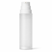 Flacon pompe sans air blanc givré 50 ml, conteneur d'emballage sous vide rechargeable, logo personnalisé OEM ODM