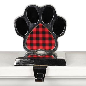 Hermoso soporte para medias de Metal navideño con estampado de pata, venta al por mayor, precio de fábrica, acabado chapado adornado, soporte adornado de India - Product Image 1