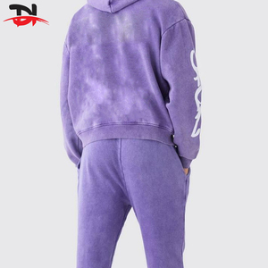 Ensemble de survêtement unisexe 100 % coton de haute qualité, personnalisable, imprimé, respirant, pour la gym, avec sweat à capuche et pantalon de jogging - Product Image 3