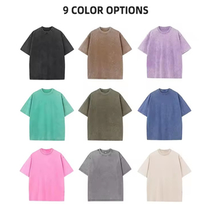 Boxy Fit peso pesado 100% algodón Vintage lavado ácido de talla grande hombres gota hombro lavado Streetwear fabricante camiseta para hombres - Product Image 2