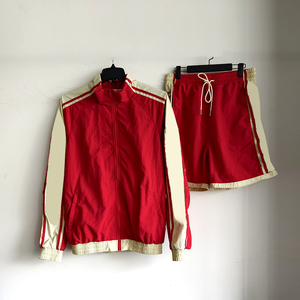 Conjunto de Chaqueta y Pantalones Cortos Deportivos de 2 Piezas, Color Sólido Personalizado, Diseño de Parches Digitales, 100% Algodón, Impermeable, Transpirable, para Invierno - Product Image 5