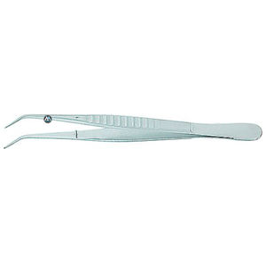 Alicates para tejido de acero inoxidable curvo quirúrgico de 15cm, instrumentos quirúrgicos dentales de acero inoxidable - Product Image 4