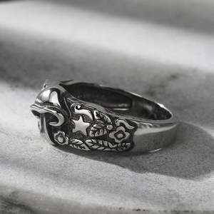 Jeulia Vintage Mushroom Gold Plated Sterling <b>Silver</b> <b>Band</b> <b>Ring</b> - Product Image 6