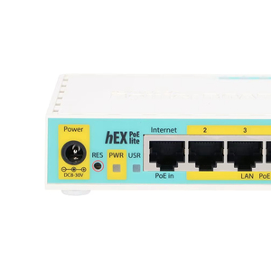 MikroTik hEX PoE lite <b>Router</b>, RB750UPr2, 5x RJ45 100Mb/s, 1x USB - Product Image 1