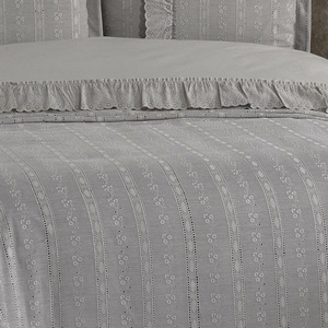 Juego de Ropa de Cama Guzide Esila Gris de 7 Piezas, Personalizado, Clásico, de Lujo, 100% Chenilla Orgánica, Tejido a Rayas, Lavable - Product Image 4
