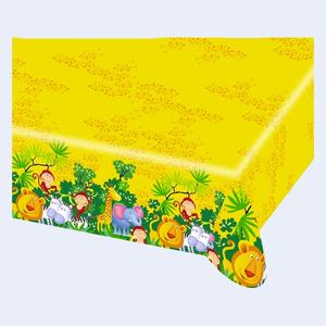 Mantel de Plástico con Diseño de Animales para Fiestas, 1.2X1.8M, Decoración para Fiestas Temáticas de la Selva - Product Image 1