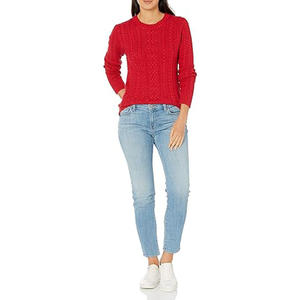 Pull en tricot patchwork bicolore, haut tendance pour femmes, pull pour femmes - Product Image 3
