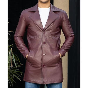 Abrigo de Punto con Cuello Mao de Cuero Genuino Personalizado para Hombre al Mejor Precio al por Mayor - Alta Calidad, Secado Rápido, Transpirable y Personalizable - Product Image 2