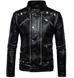 Veste en cuir personnalisée à la mode pour hommes 2025 Veste en cuir pour hommes décontractés Veste de vêtements mince et séduisante pour homme - Product Image 2