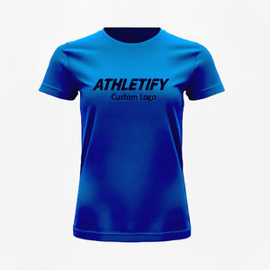 Camiseta de fútbol cómoda de color sólido para mujer con logotipo y números de equipo personalizados, ideal para entrenamientos y partidos de fútbol - Product Image 1