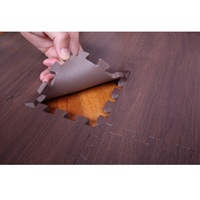 Tapis de jeu emboîtable en mousse EVA écologique, antidérapant, imperméable, isolant thermique, motif grain de bois, 30x30cm, vente en gros OEM