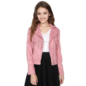 แจ็คเก็ตหนังนักขี่จักรยานสำหรับผู้หญิงแจ็กเก็ตหนังแท้ทรงสลิมฟิตแจ็กเก็ตหนังแฟชั่นสำหรับผู้หญิงดีไซน์ตามสั่ง - Product Image 3