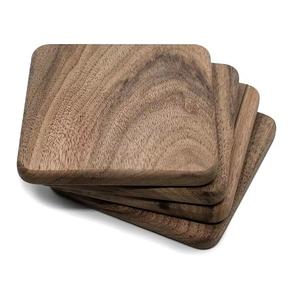 Ensemble de dessous de verre à thé en bois de qualité standard cadeau d'anniversaire de mariage utiliser pièce conception mordante personnaliser l'emballage - Product Image 2