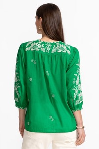 Gran oferta, blusa de algodón, tela suave transpirable, elegante bordado con detalles, ropa de oficina Vintage sin esfuerzo, respetuosa con el medio ambiente, ODM - Product Image 3