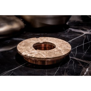 Cenicero de acero inoxidable y mármol, logotipo personalizado y embalaje, Cenicero de metal de alta calidad para Hotel, Cenicero interior al aire libre - Product Image 1