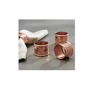 Rond de serviette en cuivre élégant de forme ronde disponible articles de vaisselle serveur de tissus prix raisonnable de vente - Product Image 4