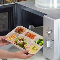 Boîte à lunch jetable en bagasse de canne à sucre biodégradable 3 à 5 compartiments vente en gros