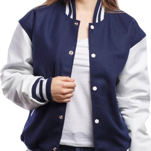 Custom Made High Quality Varsity Women's Baseball <b>Jacket</b> 100% Leather/Wool Breathable Letterman Design for Winter - Product Image 3