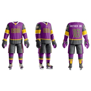 Uniformes de Hockey sobre Hielo Personalizados al Por Mayor con Nombre/Número del Equipo, Unisex, de Secado Rápido, con Tela 100% Poliéster Cómoda - Product Image 1