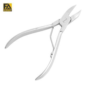 Pinces à ongles à cuticules de qualité supérieure (poignée plate) acier inoxydable poli miroir à ressort métallique approuvé CE et ISO - Product Image 2