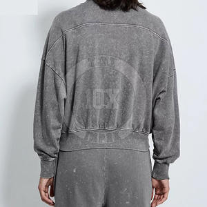 OEM Mujeres Acid Wash Jogger Set Sudadera con capucha y pantalones de chándal de moda Mujeres 2PC Acid Wash Chándal con cintura elástica - Product Image 3