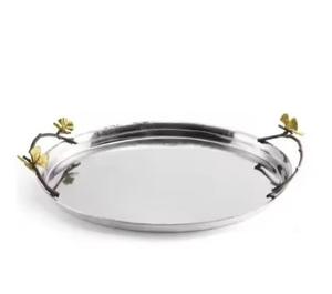 Décor de Noël Plateaux de service en métal faits à la main Plateaux de luxe faits à la main Décor de table Plateaux de pièce maîtresse Vente chaude Arrivée chaude - Product Image 2