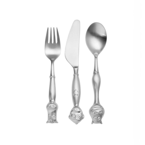Couverts Offre Spéciale à la mode en acier inoxydable poignée gaufrée argent plaqué mariage argenterie ensemble de couverts pour le dîner - Product Image 5